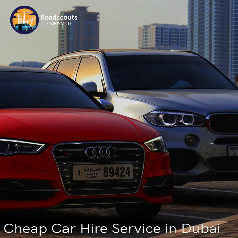 Cheap car hire services in Dubai offering affordable rental cars for daily, weekly, and monthly use - roadscouts-tourism